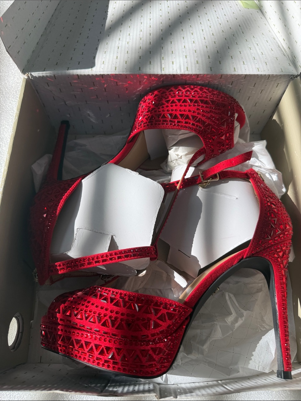 Chacey Embellished T-Strap Platform Pumps
